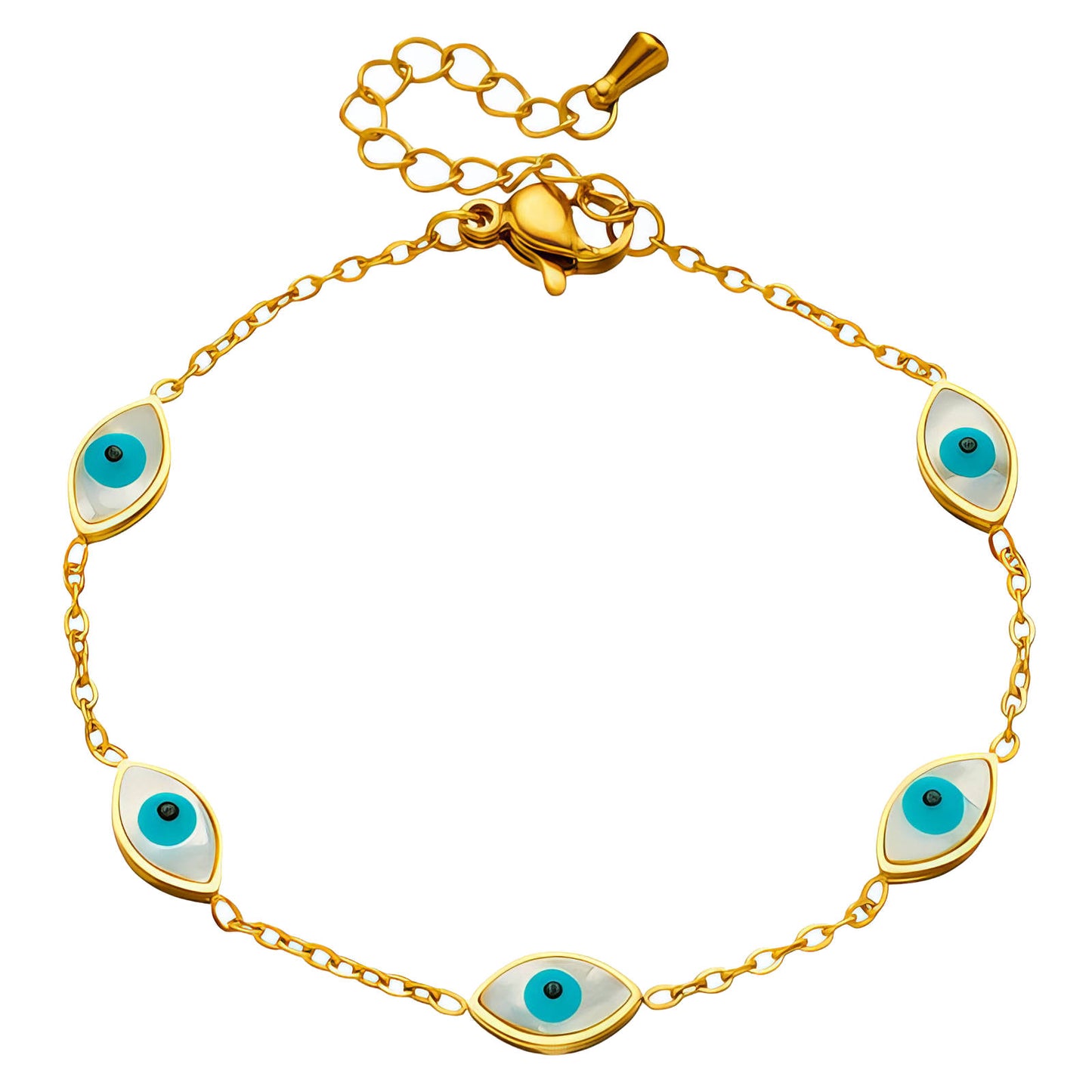 Golden Aura Evil Eye Bracelet (16 + 4 cm)