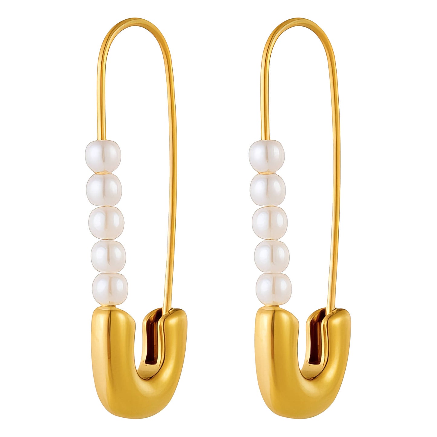 Classic Pearl Elegance Earrings (3 × 0.9 cm)