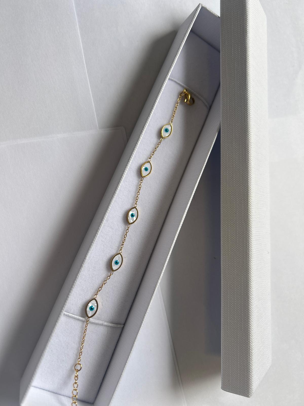 Golden Aura Evil Eye Bracelet (16 + 4 cm)