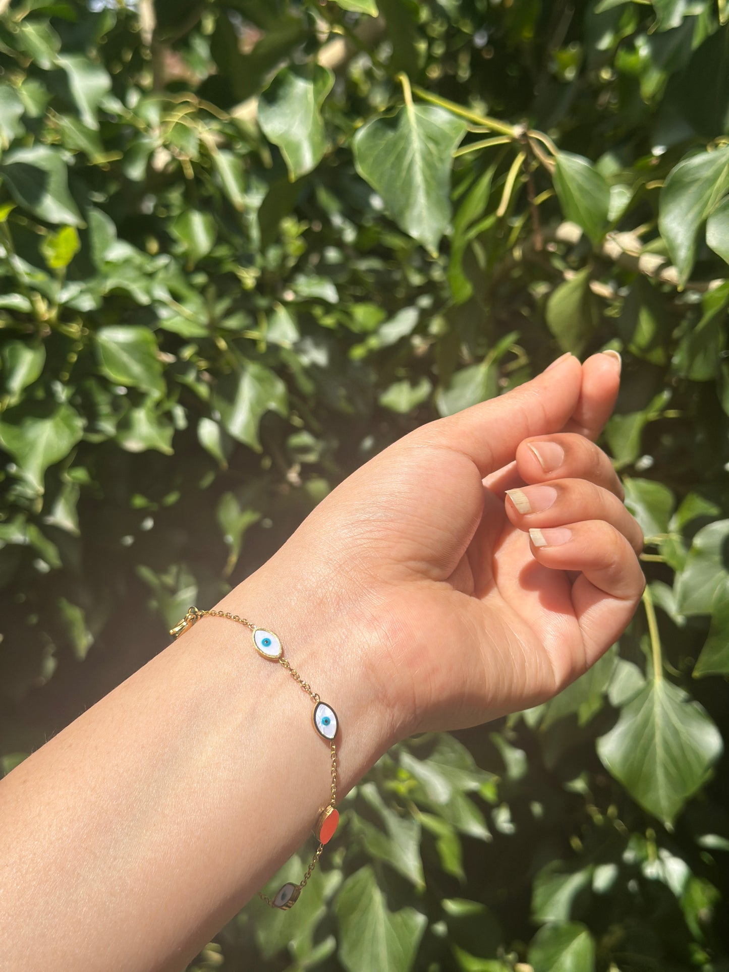 Golden Aura Evil Eye Bracelet (16 + 4 cm)