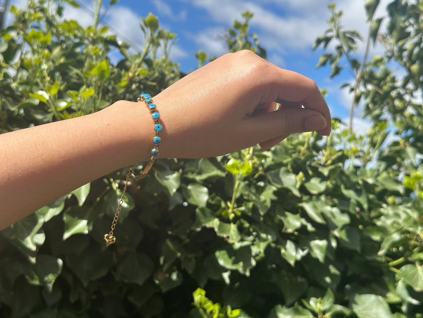 Serenity Charm Evil Eye Bracelet (16 + 5 cm)