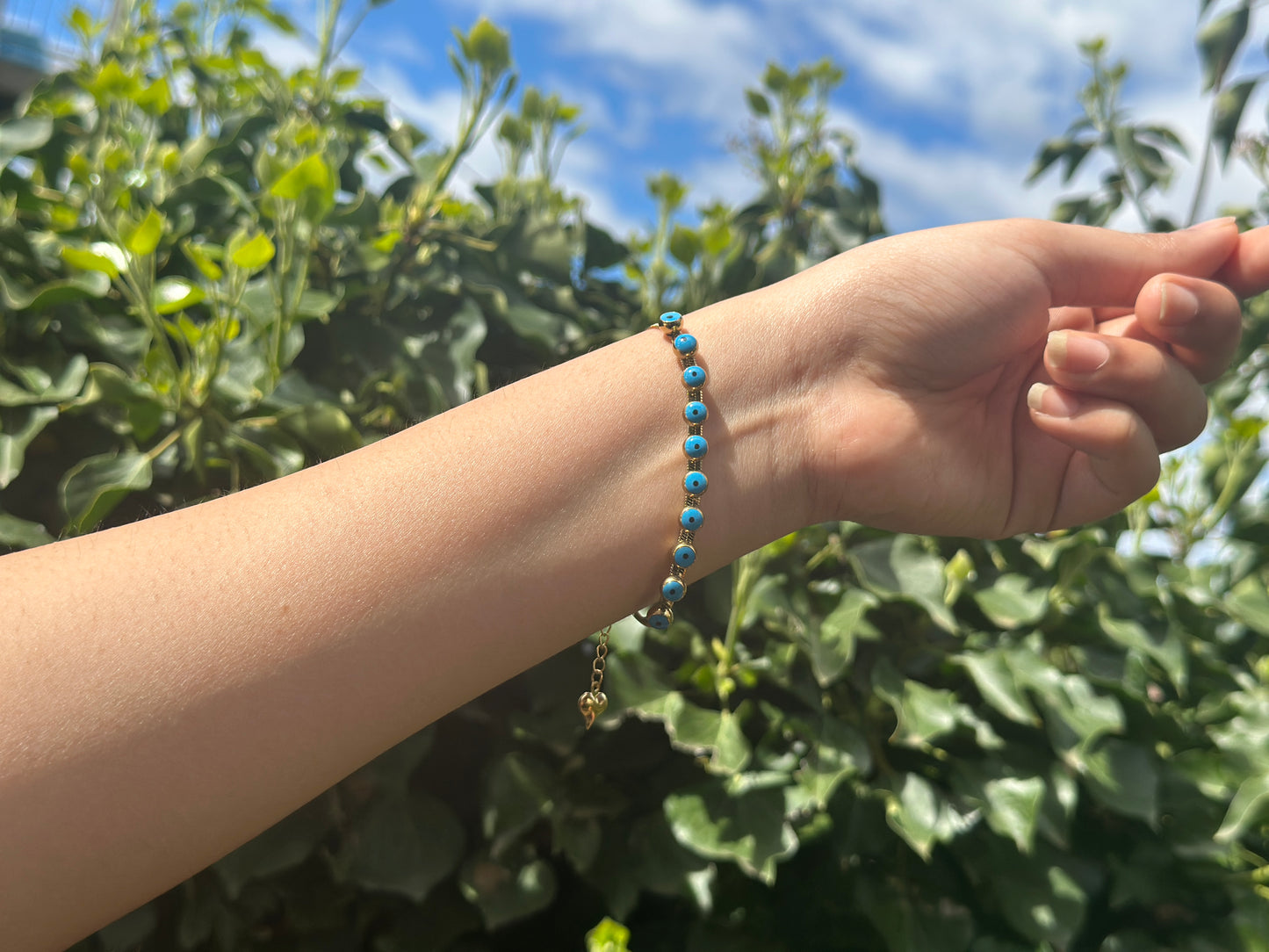 Serenity Charm Evil Eye Bracelet (16 + 5 cm)