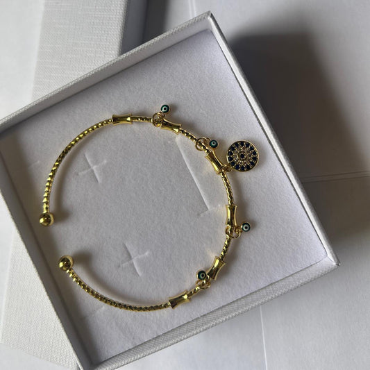 Aura Glow Evil Eye Bracelet (6 cm Diameter)